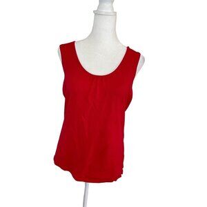 Sleeveless Summer Red Lightweight Tank Blouse Sz S
